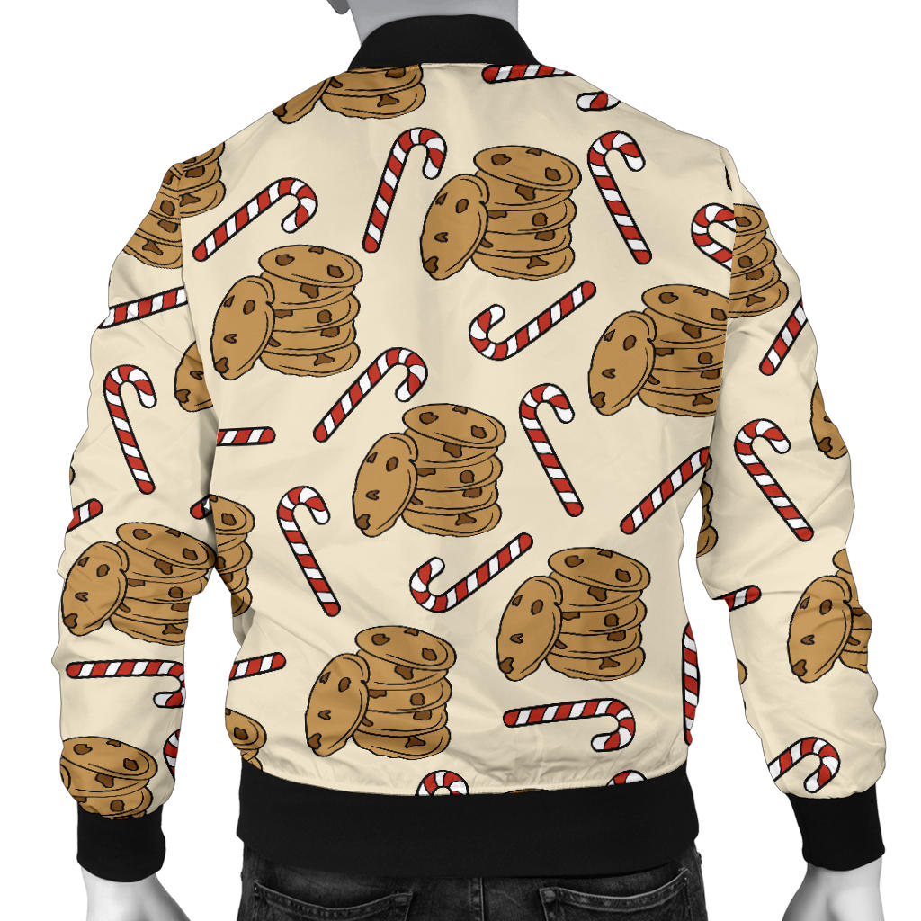 Cookie Pattern Print Design 04 Men Bomber Jacket