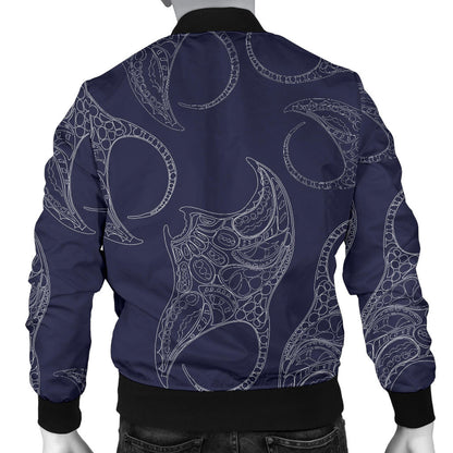Manta Ray Pattern Print Design 01 Men Bomber Jacket