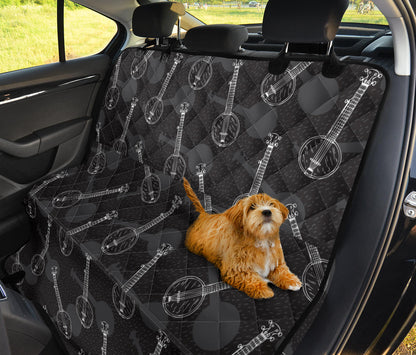 Banjo Pattern Print Design 03 Rear Dog Car Seat Cover Hammock