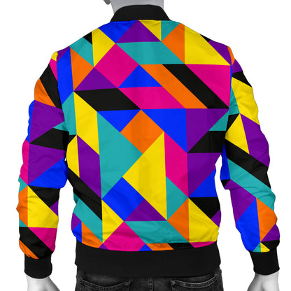 90s Colorful Pattern Print Design 1 Men Bomber Jacket