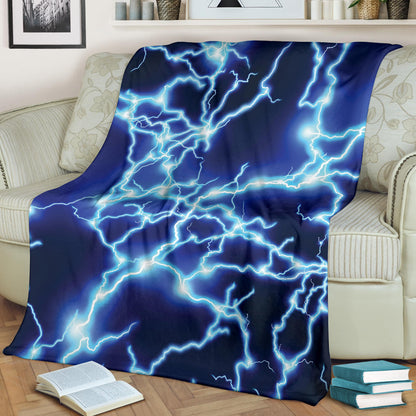 Lightning Thunder Pattern Print Design 04 Premium Blanket
