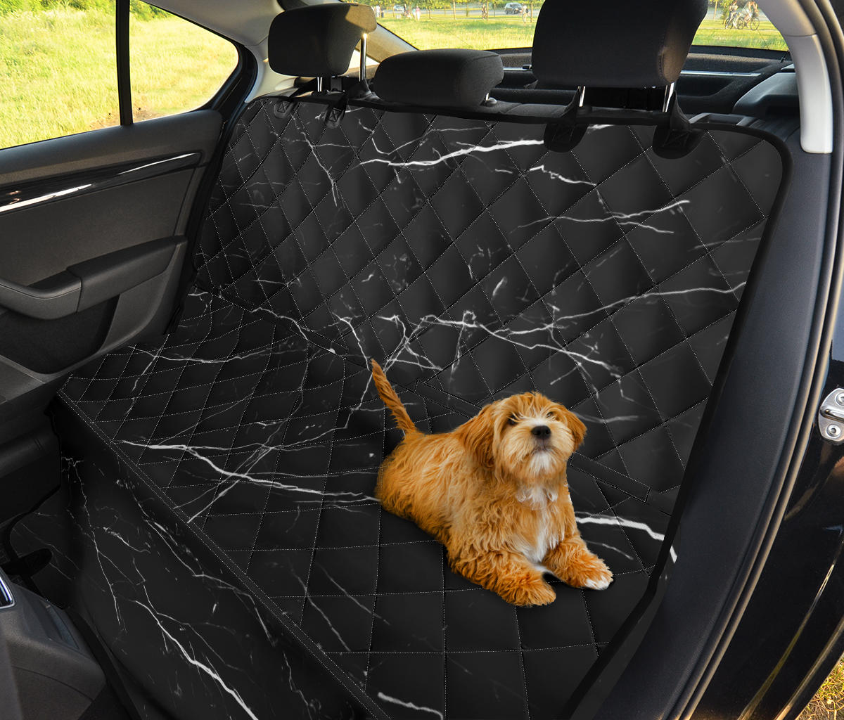 Marble Pattern Print Design 04 Rear Dog Car Seat Cover Hammock