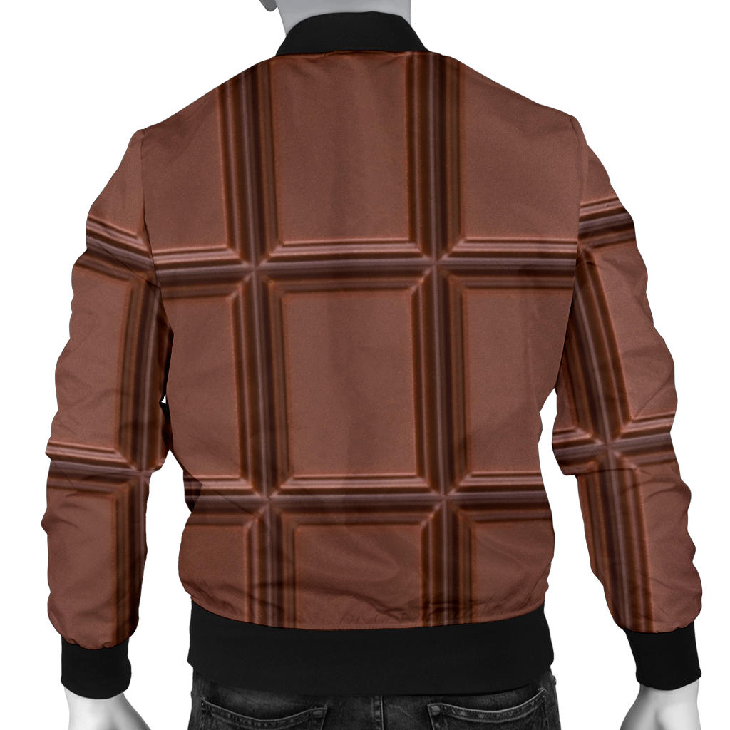 Chocolate Pattern Print Design 03 Men Bomber Jacket