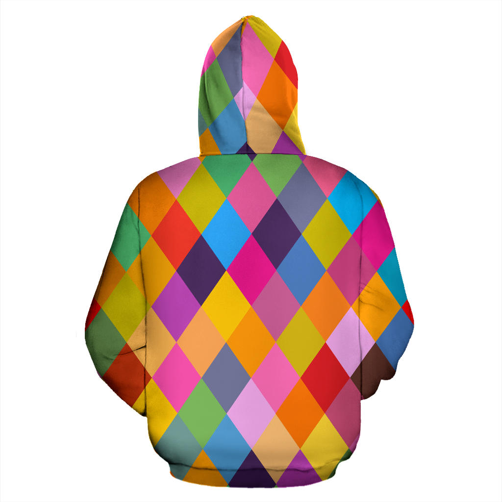 Harlequin Pattern Print Design 02 Pullover Hoodie