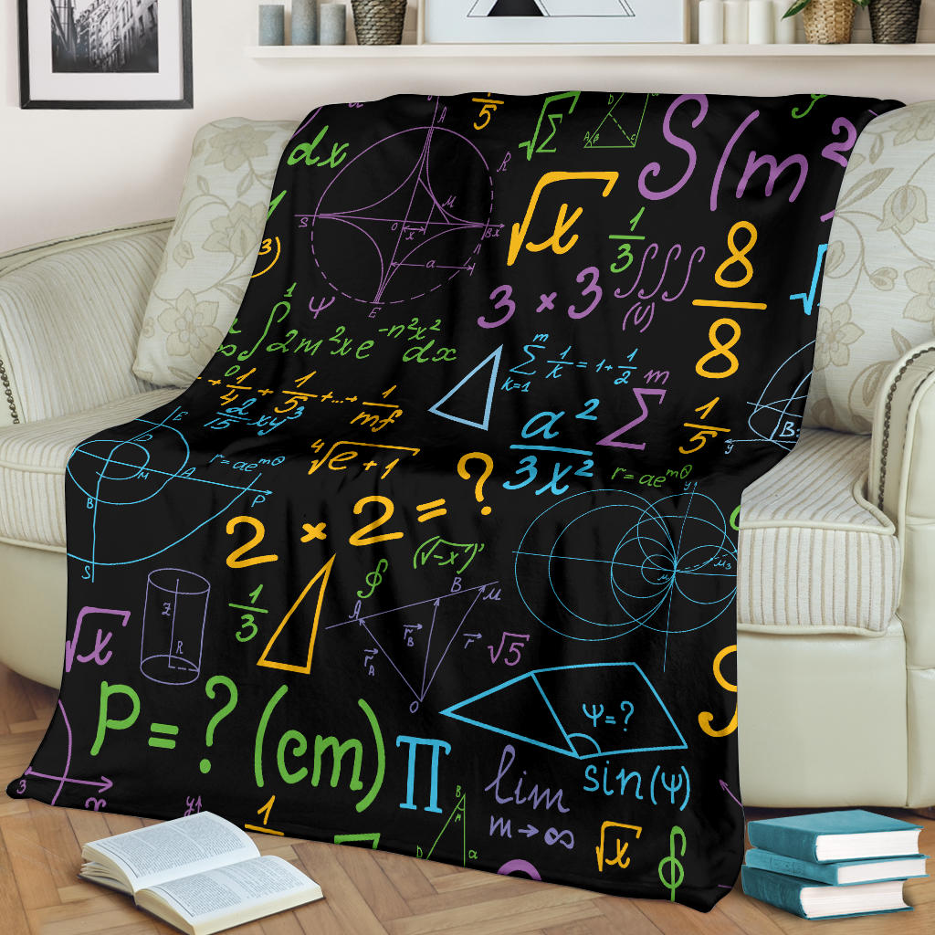 Math Pattern Print Design 03 Premium Blanket