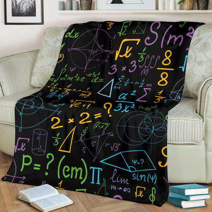Math Pattern Print Design 03 Premium Blanket