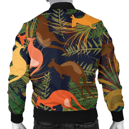 Kangaroos Pattern Print Design 07 Men Bomber Jacket