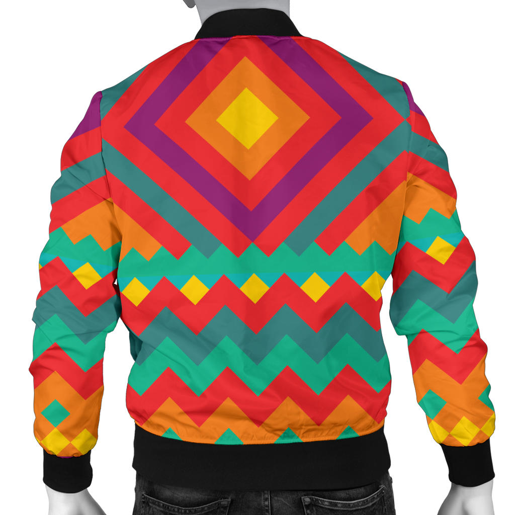 Mexican Pattern Print Design 04 Men Bomber Jacket