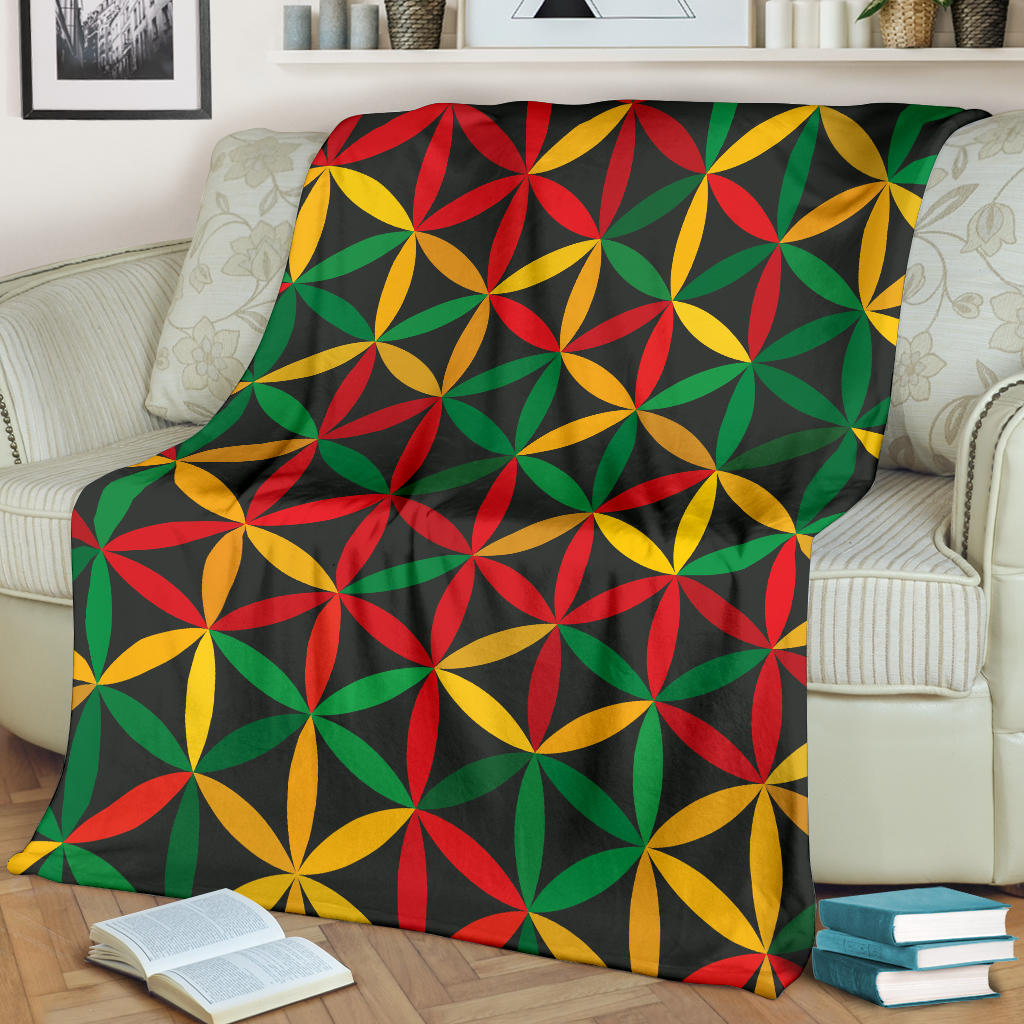 Rasta Pattern Print Design A04 Premium Blanket