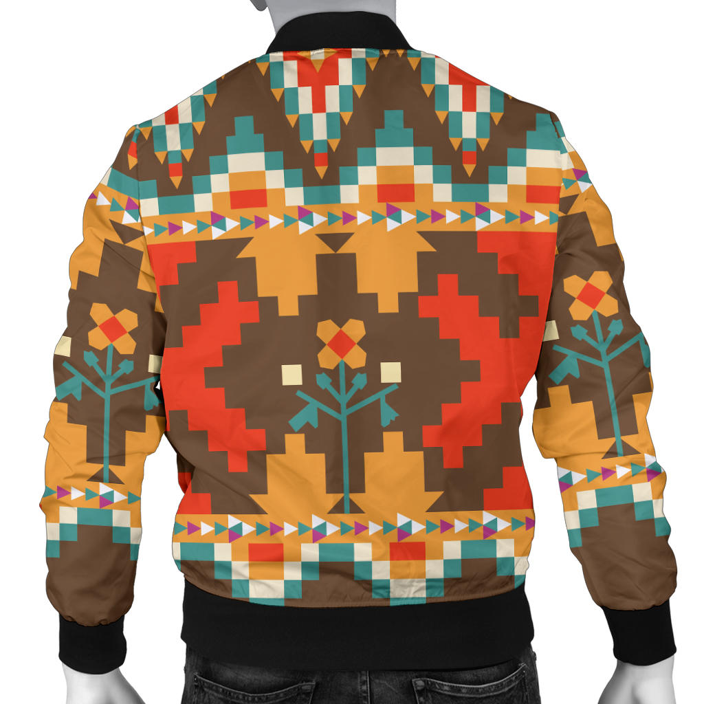 Native Pattern Print Design A01 Men Bomber Jacket