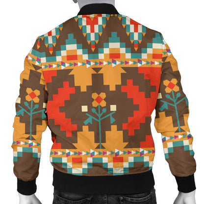 Native Pattern Print Design A01 Men Bomber Jacket