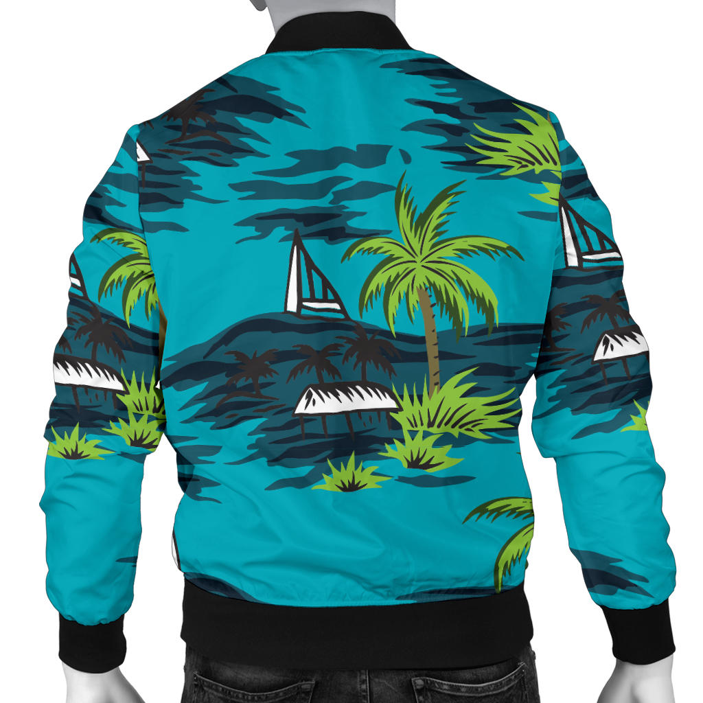 Pacific island Pattern Print Design A01 Men Bomber Jacket