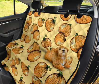 Onion Pattern Print Design A04 Rear Dog Car Seat Cover Hammock