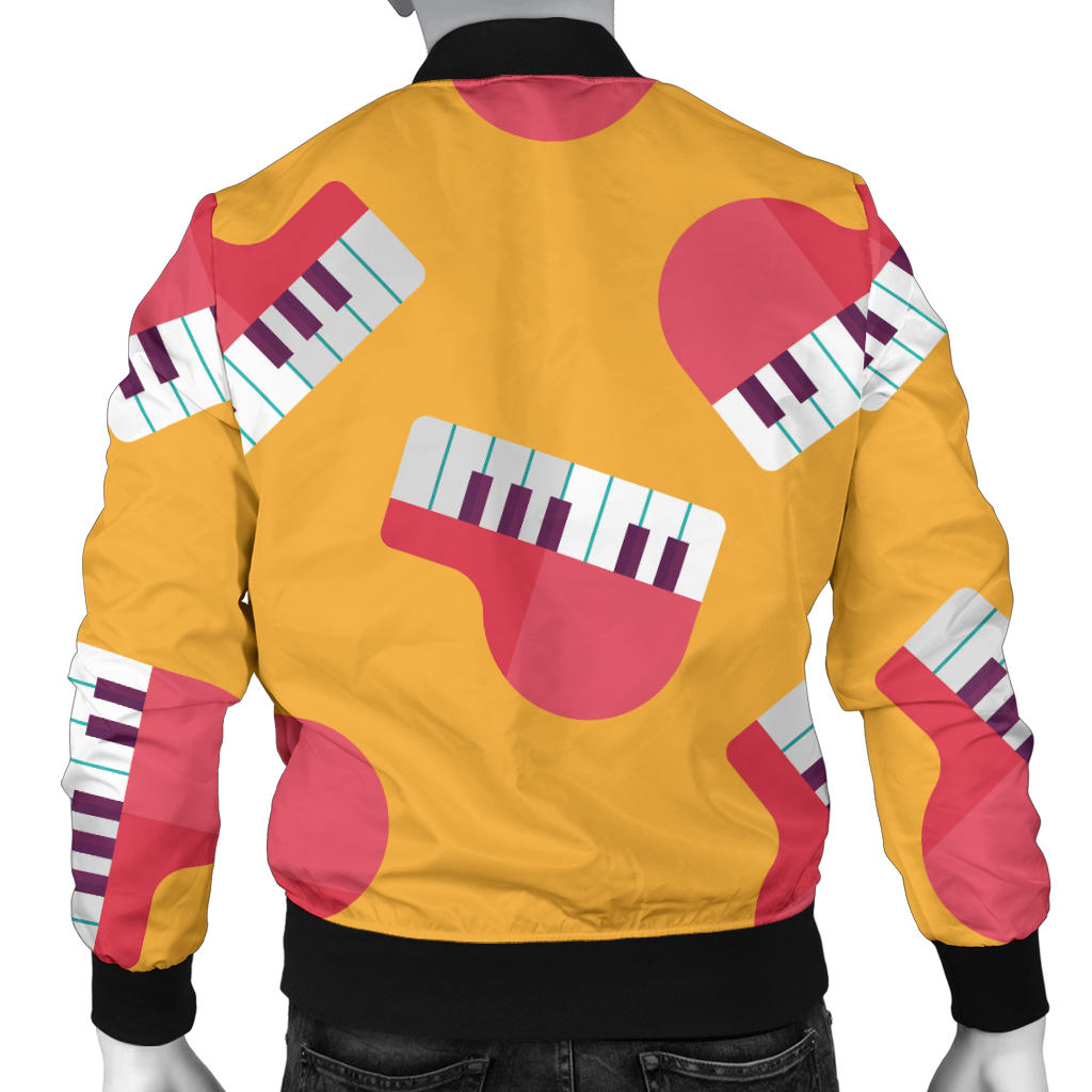 Piano Pattern Print Design 02 Men Bomber Jacket