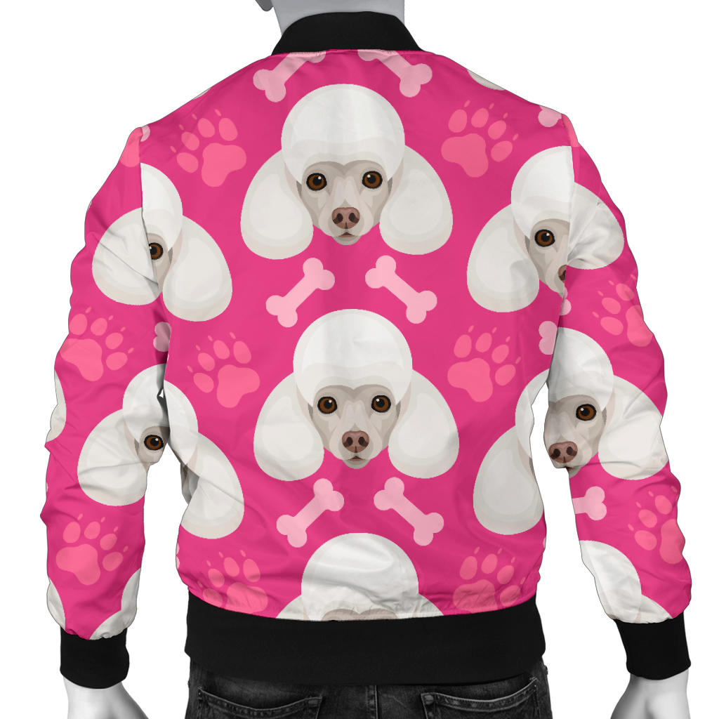 Poodle Pattern Print Design A04 Men Bomber Jacket
