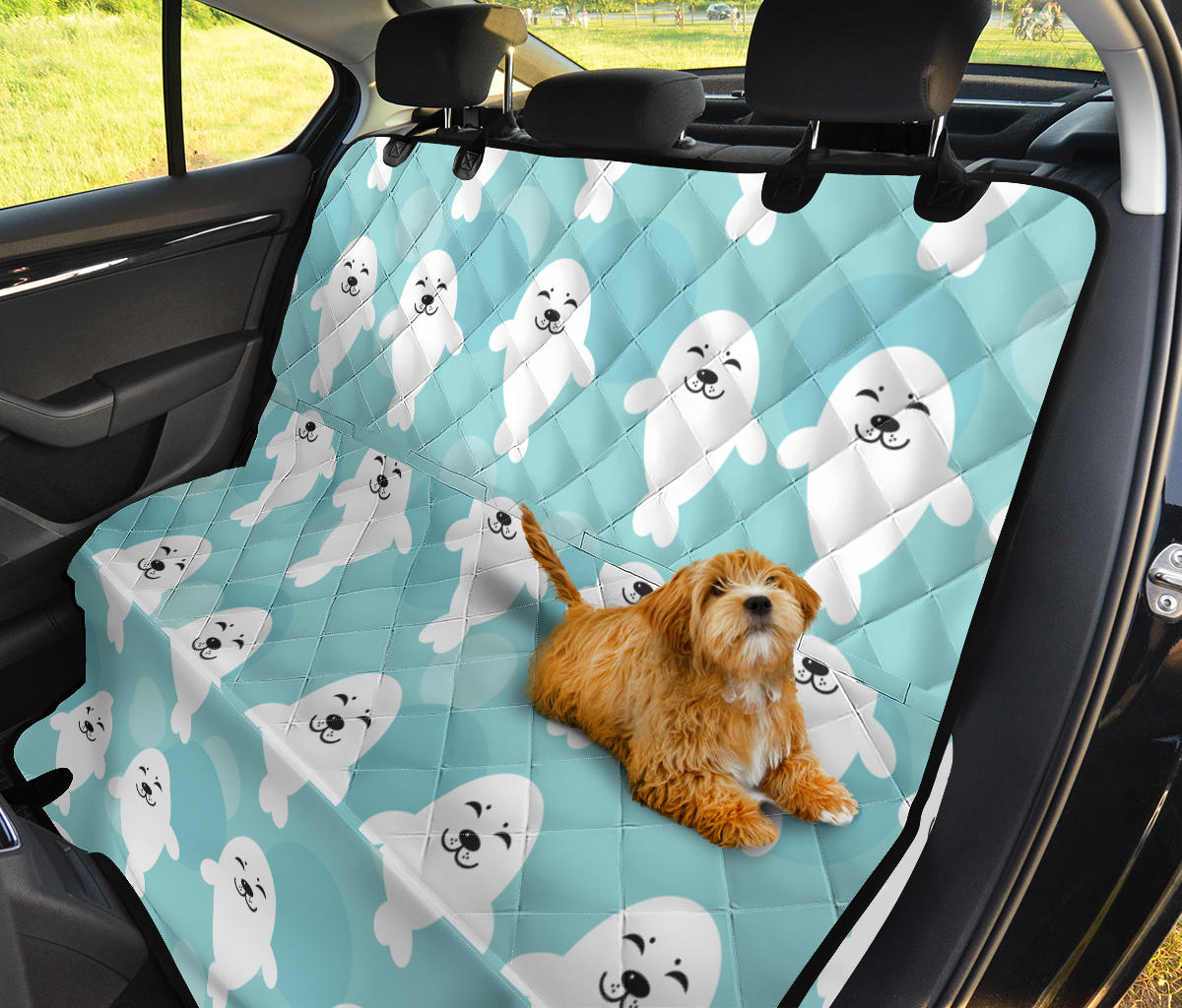 Sea Lion Baby Pattern Print Design 01 Rear Dog Car Seat Cover Hammock