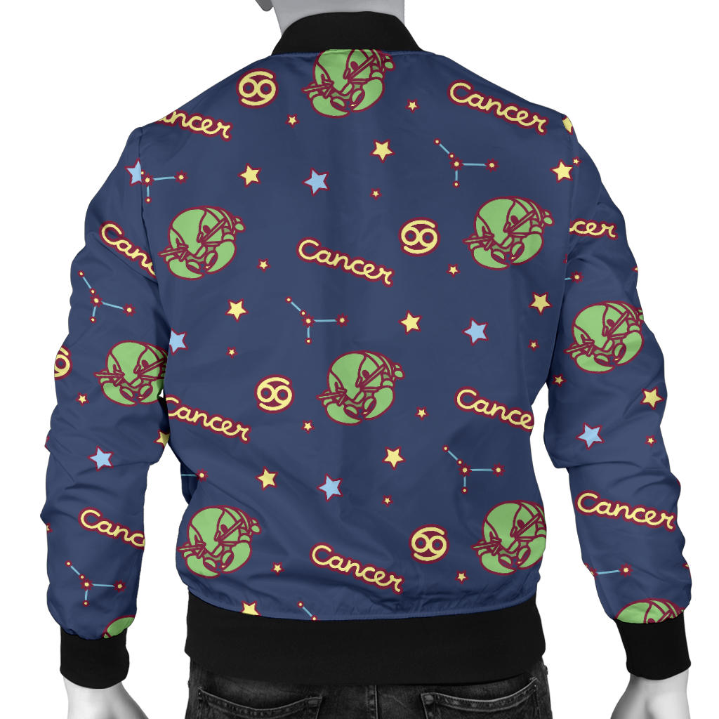 Cancer Zodiac Pattern Print Design 03 Men Bomber Jacket