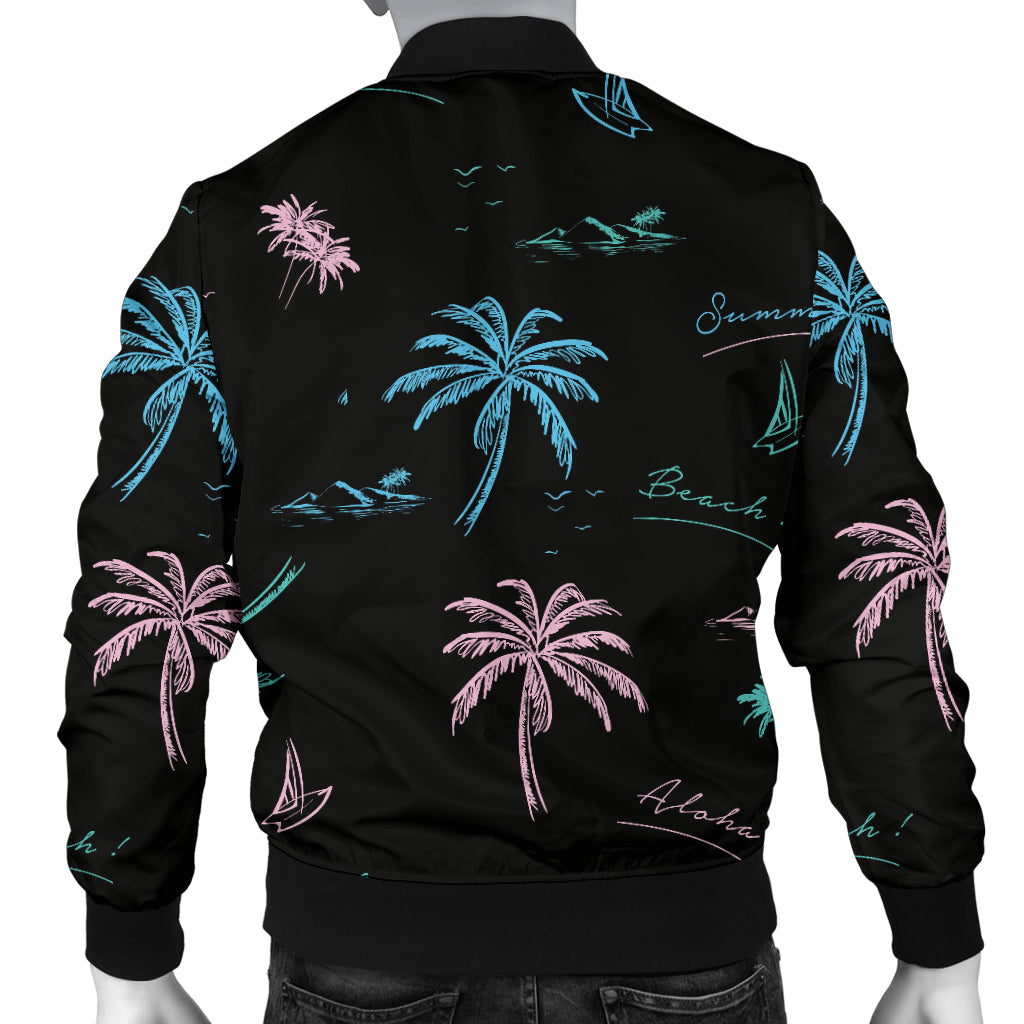 Aloha Hawaii Pattern Print Design 03 Men Bomber Jacket