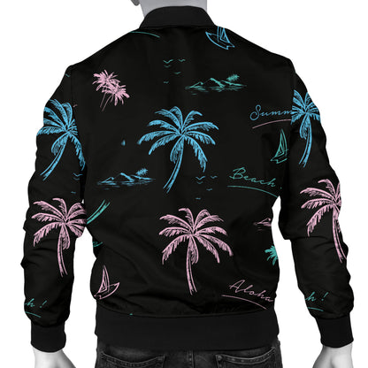 Aloha Hawaii Pattern Print Design 03 Men Bomber Jacket