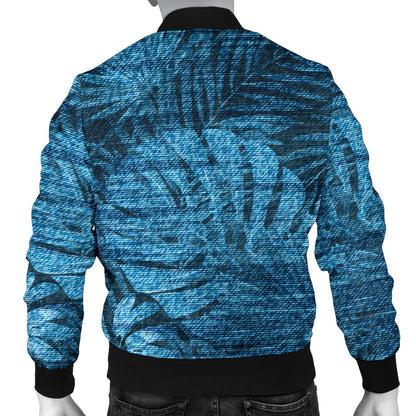 Jean Tropical Pattern Print Design 04 Men Bomber Jacket