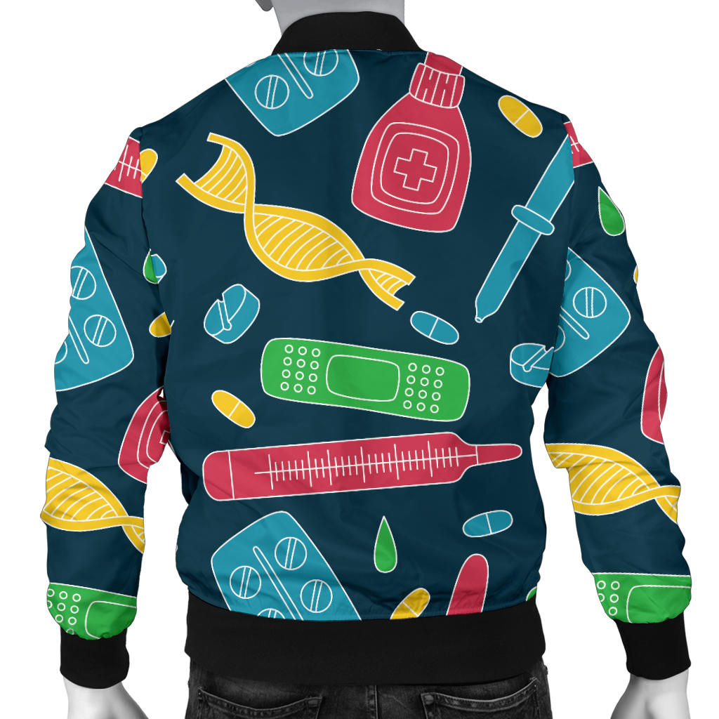 Phlebotomist Pattern Print Design A03 Men Bomber Jacket