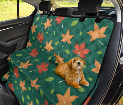 Maple Leaf Pattern Print Design 04 Rear Dog Car Seat Cover Hammock