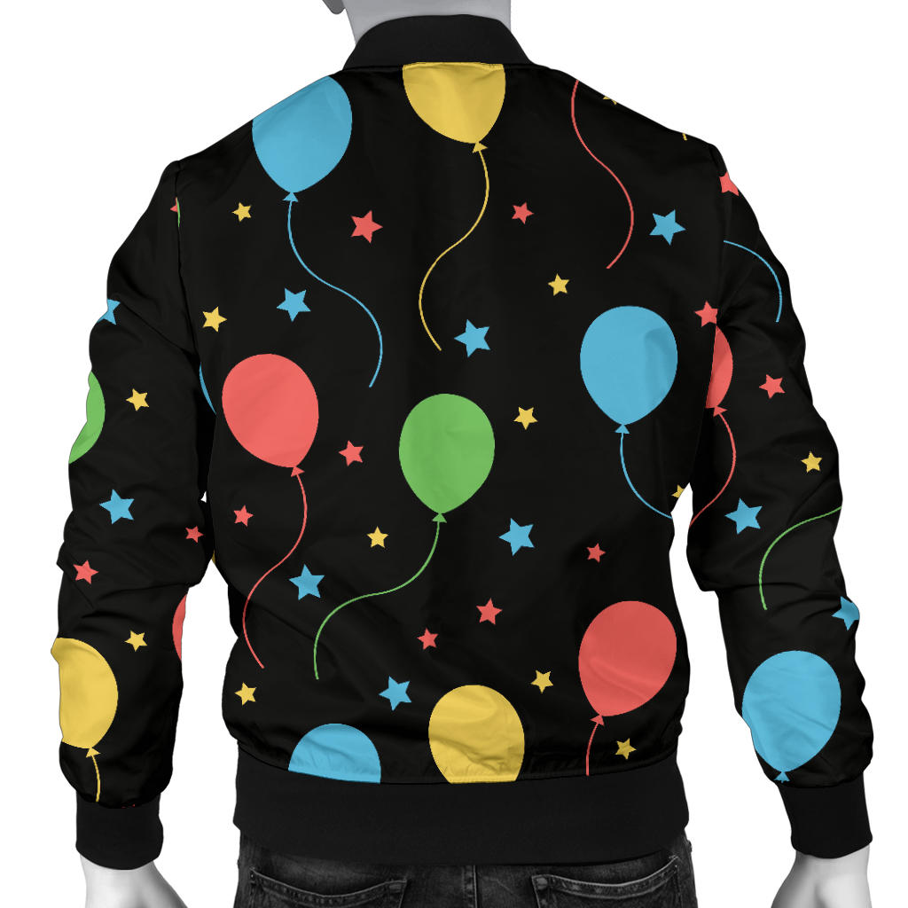 Ballon Colorful Pattern Print Design 04 Men Bomber Jacket