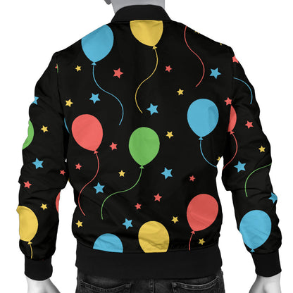 Ballon Colorful Pattern Print Design 04 Men Bomber Jacket