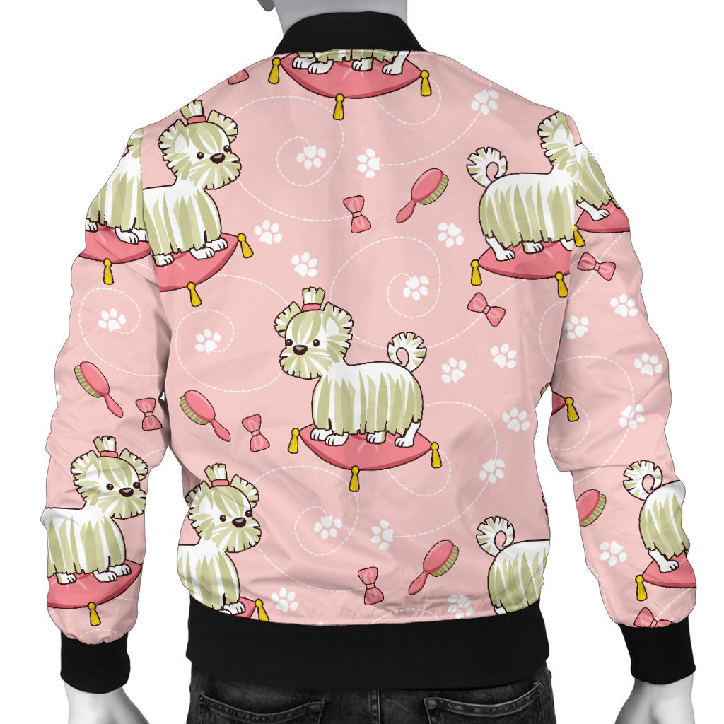 Bichons Frise Pattern Print Design 01 Men Bomber Jacket