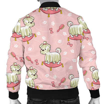 Bichons Frise Pattern Print Design 01 Men Bomber Jacket