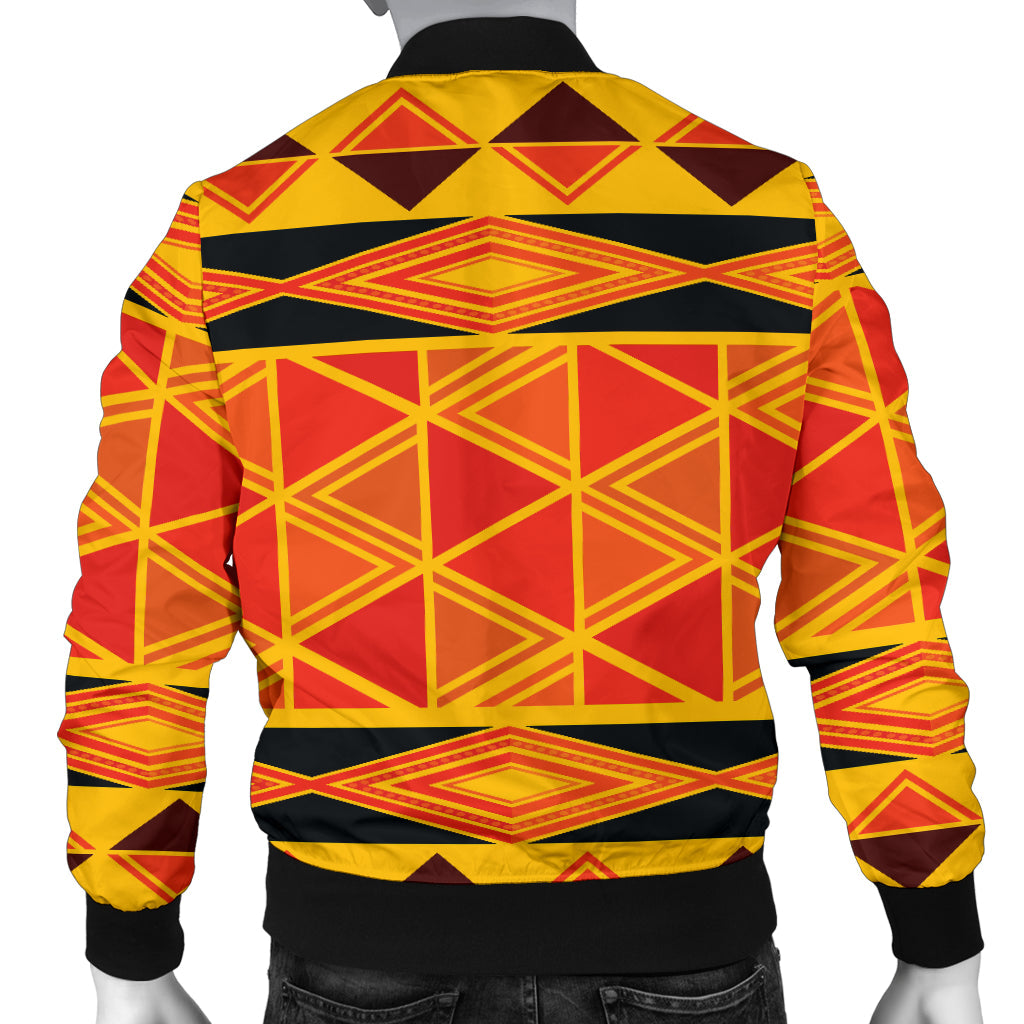 African Pattern Print Design 01 Men Bomber Jacket