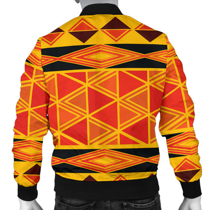 African Pattern Print Design 01 Men Bomber Jacket