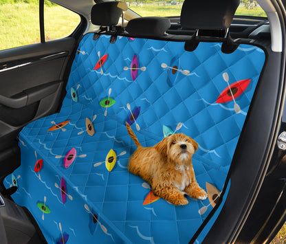 Kayak Pattern Print Design 03 Rear Dog Car Seat Cover Hammock