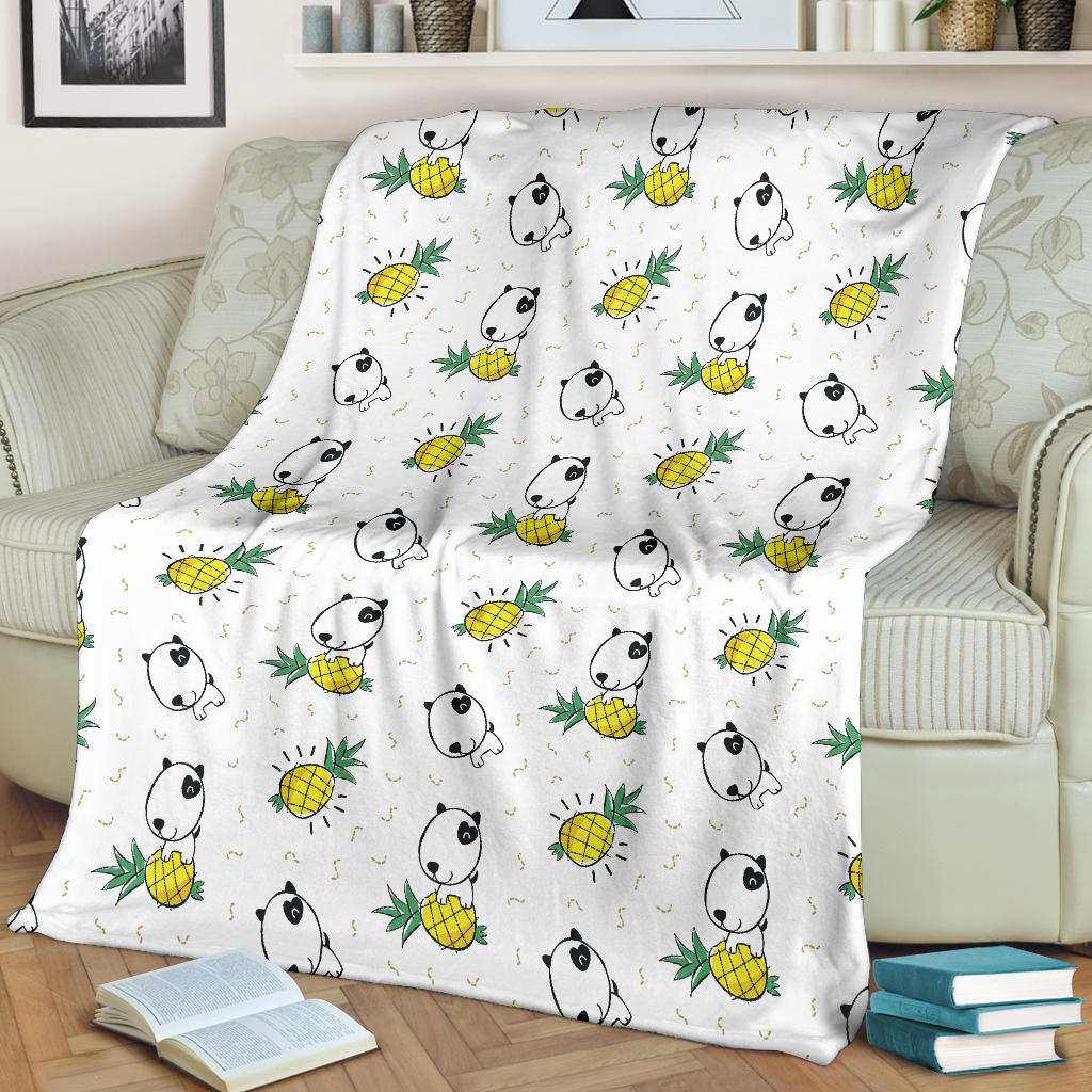 Bull Terriers Pattern Print Design 05 Premium Blanket