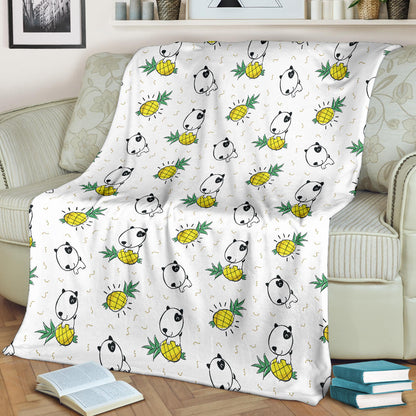 Bull Terriers Pattern Print Design 05 Premium Blanket