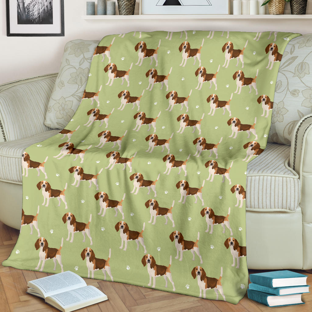 Beagle Pattern Print Design 07 Premium Blanket