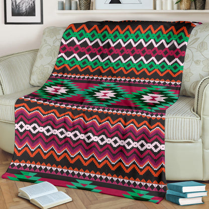 Mexican Pattern Print Design 01 Premium Blanket