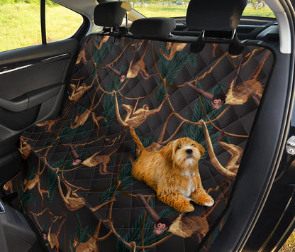 Monkey Pattern Print Design 02 Rear Dog Car Seat Cover Hammock