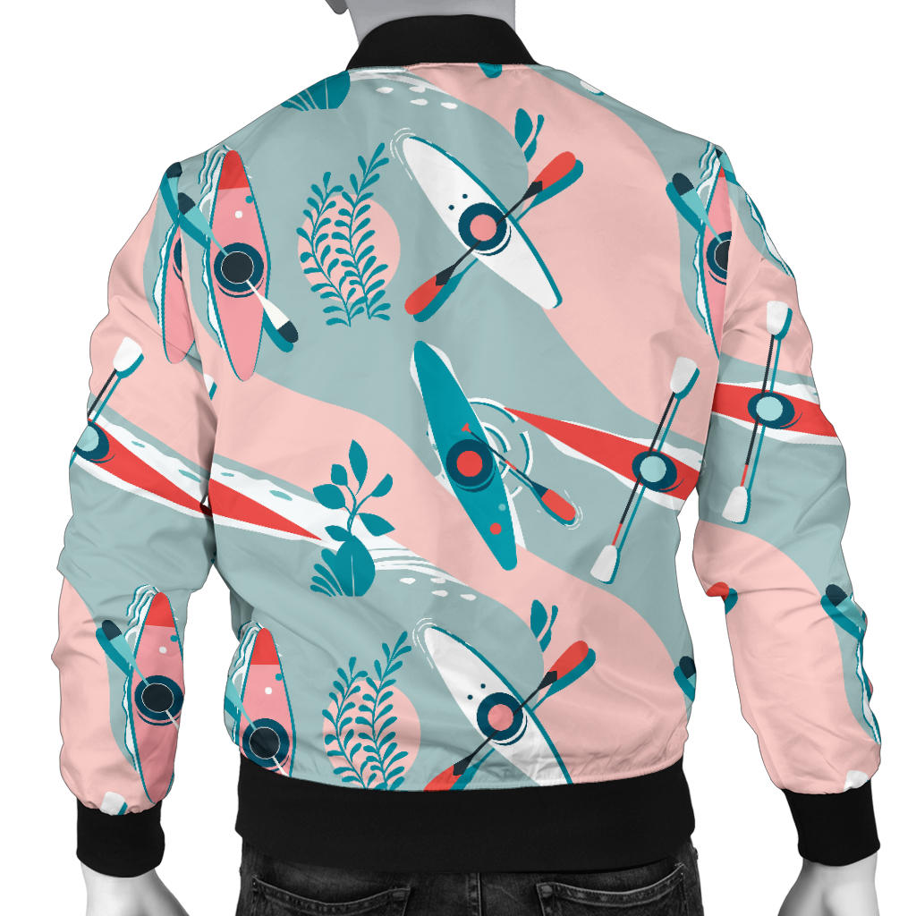 Kayak Pattern Print Design 05 Men Bomber Jacket