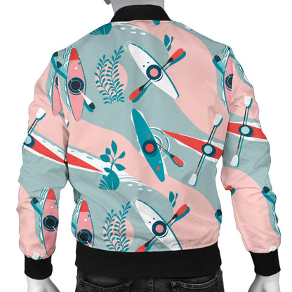 Kayak Pattern Print Design 05 Men Bomber Jacket