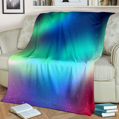 Aurora Borealis Pattern Print Design 02 Premium Blanket