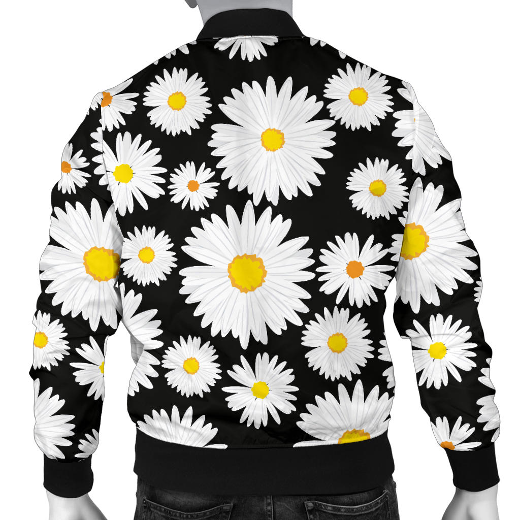 Daisy Pattern Print Design 01 Men Bomber Jacket