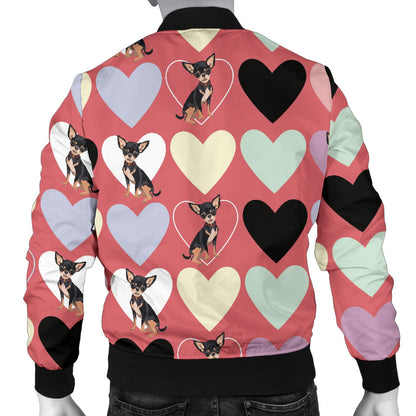 Chihuahua Pattern Print Design 01 Men Bomber Jacket