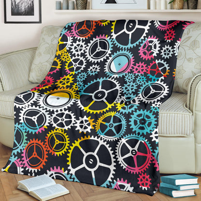 Mechanic Pattern Print Design 02 Premium Blanket