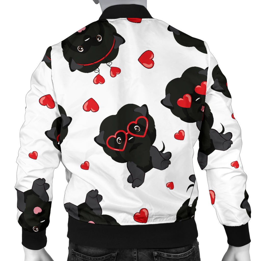 Affenpinscher Pattern Print Design 01 Men Bomber Jacket