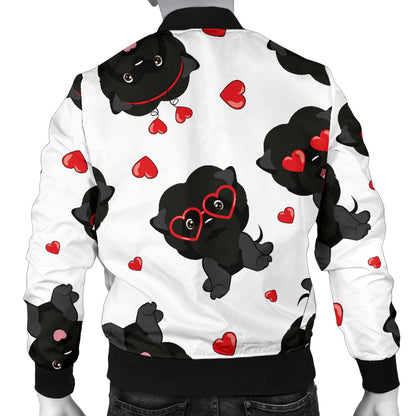 Affenpinscher Pattern Print Design 01 Men Bomber Jacket
