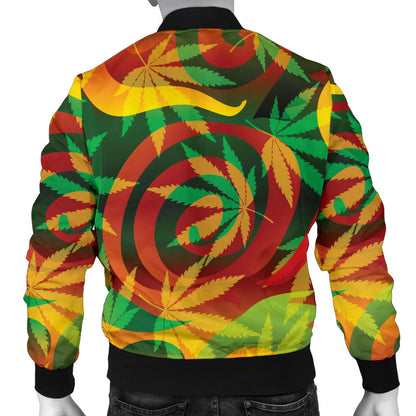 Rastafarian Pattern Print Design A01 Men Bomber Jacket