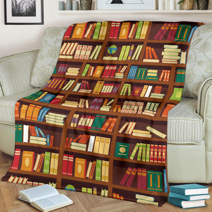Book Pattern Print Design 06 Premium Blanket