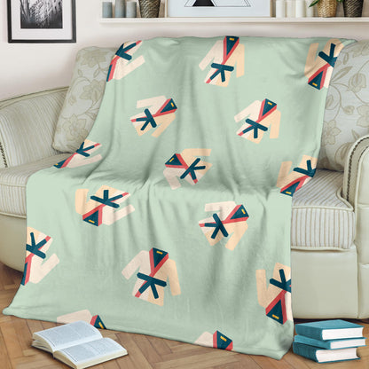 Karate Pattern Print Design 02 Premium Blanket