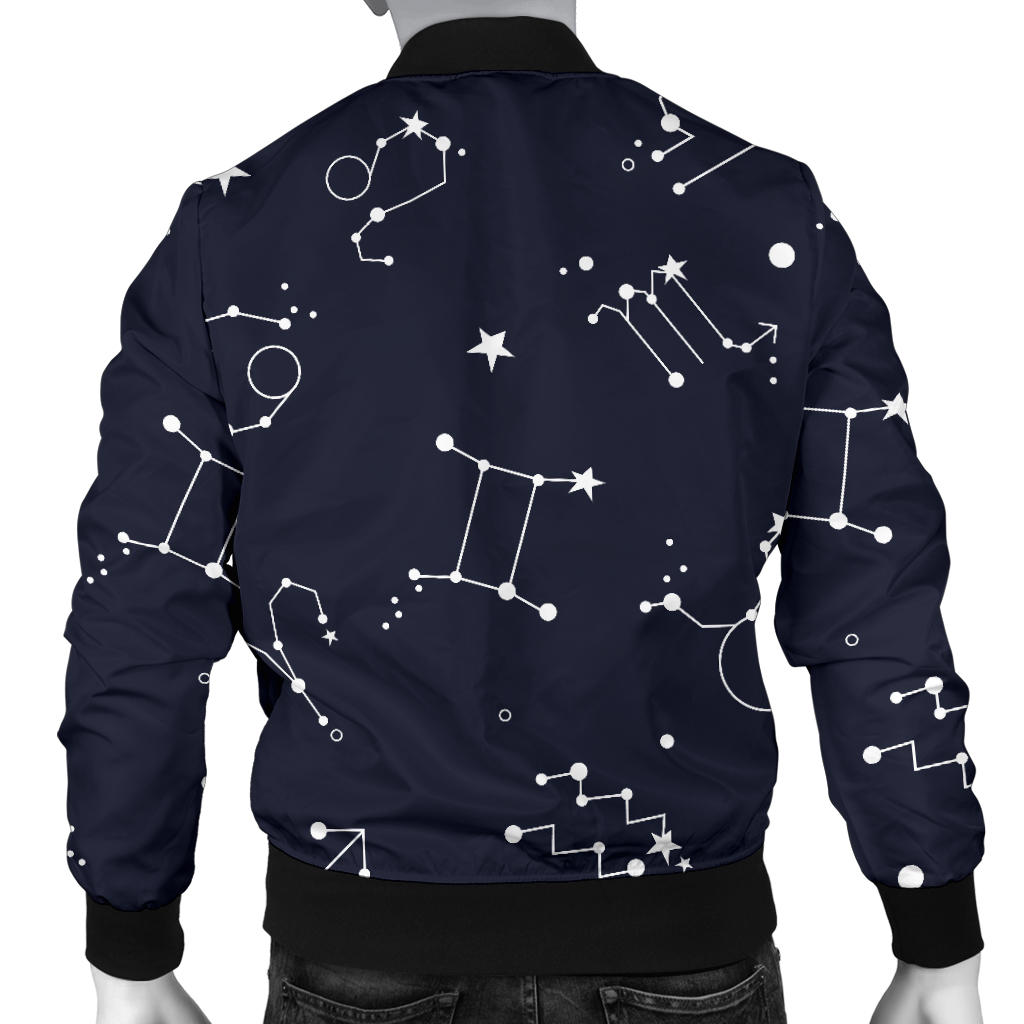 Constellation Pattern Print Design 05 Men Bomber Jacket